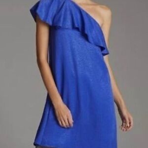 Anthropologie New Vibrant Blue Textured Dress